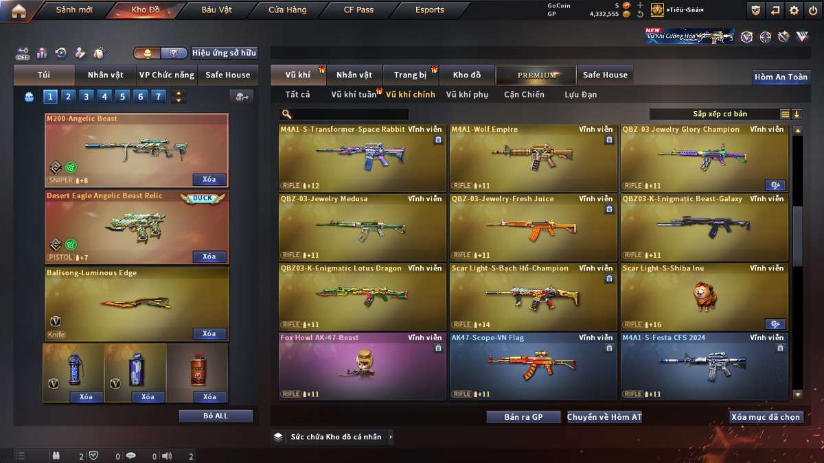 shop acc cf uy tin gia re